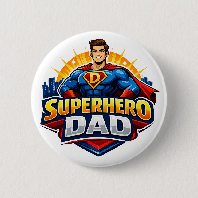 Superhero Dad Button (Front)