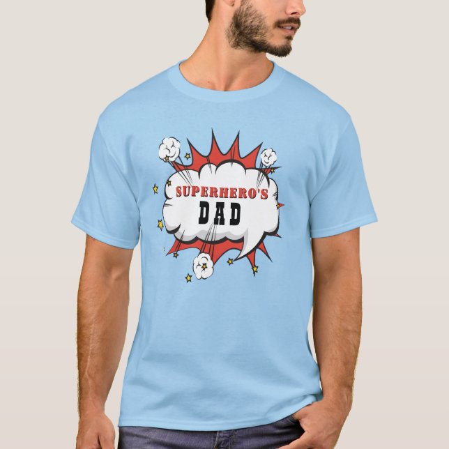 Superhero Dad Comic Birthday Party  T-Shirt (Front)