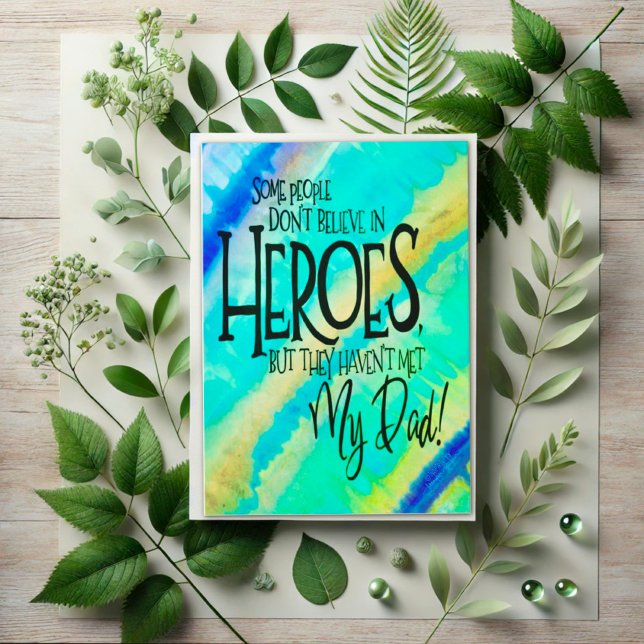 SuperHero Dad Cute Modern  Inspirivity Card (Creator Uploaded)