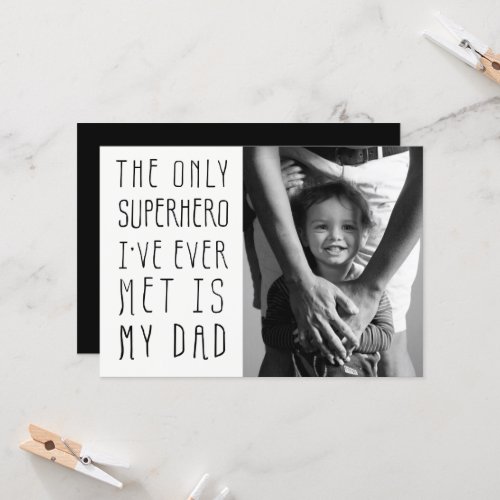 Superhero Dad Fathers Day Photo Card