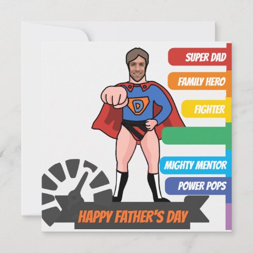 Superhero Dad Greetings Card