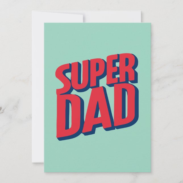 Superhero Dad Holiday Card (Front)