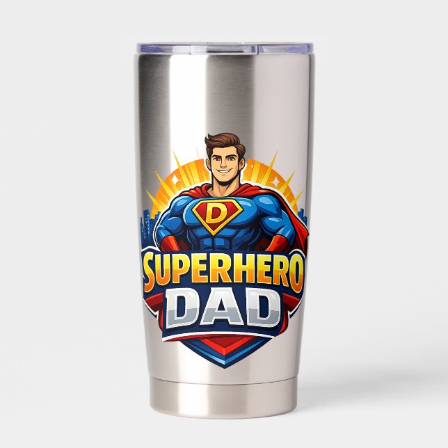 Superhero Dad Insulated Tumbler (Front)