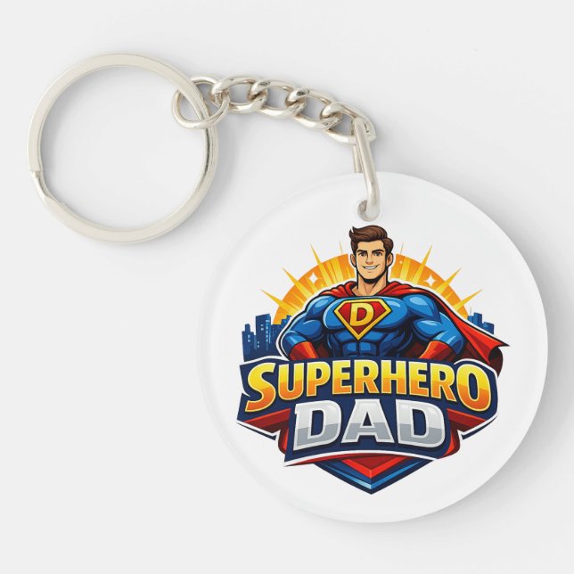 Superhero Dad Keychain (Front)