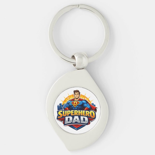 Superhero Dad Keychain (Front)