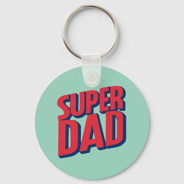 Superhero Dad Keychain (Front)