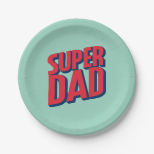 Superhero Dad Paper Plates