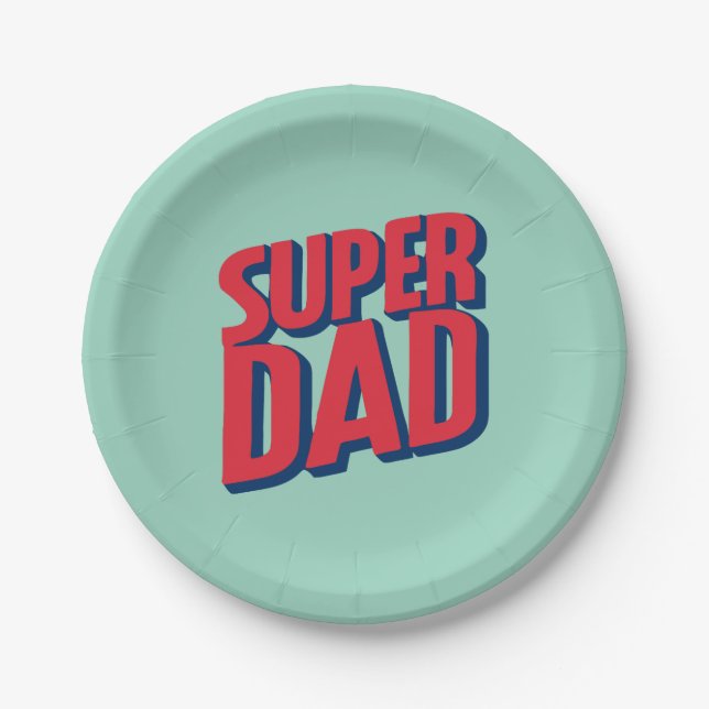 Superhero Dad Paper Plates (Front)
