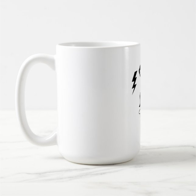 Superhero Dad Silhouette | Father's Day Hero  Coffee Mug (Left)