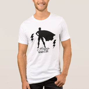 Superhero Dad Silhouette   Father's Day Hero  Tri-Blend Shirt