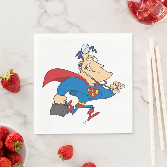 Superhero Doctor Paper Napkins (Creator Uploaded)