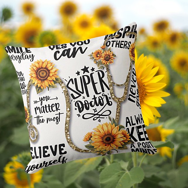 Superhero Doctor Throw Pillow (Creator Uploaded)