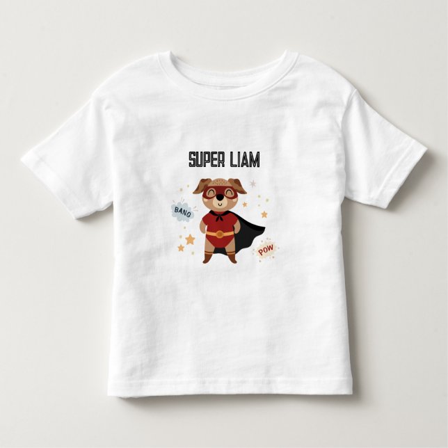 Superhero Dog Baby Toddler T-shirt (Front)