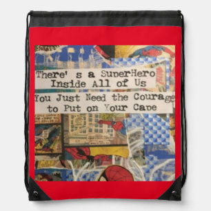 Superhero Drawstring Backpack