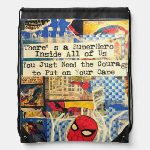 Superhero Drawstring Backpack