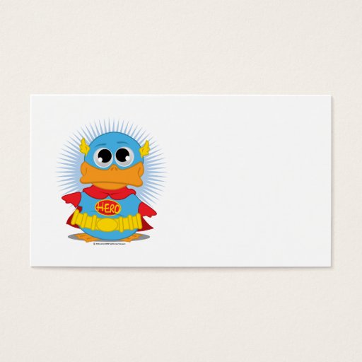 Customizable Superhero Duck Business Cards