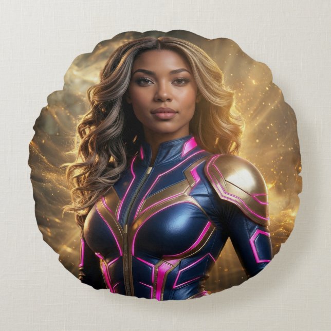 SUPERHERO - FANTASY SCI-FI ROUND PILLOW (Front)