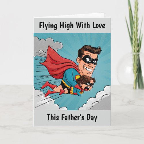Superhero Father Personalized Fathers Day Card