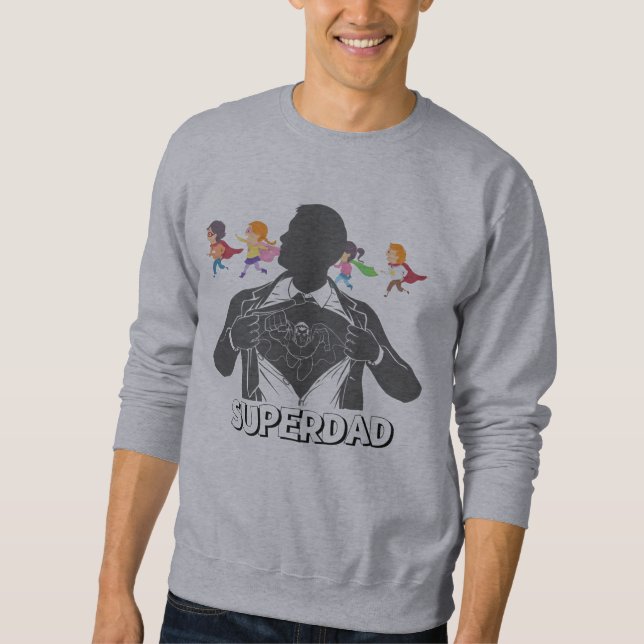 superhero father T-shirt Sweatshirt (Front)
