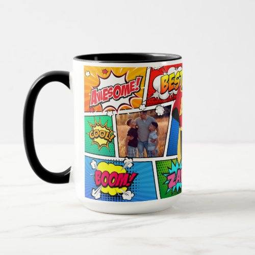 Superhero Fathers Day Comic Book Mug
