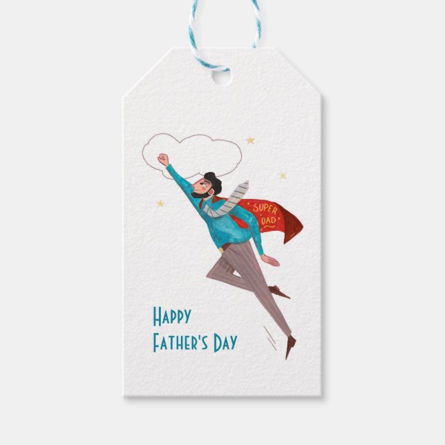 Superhero fathersday gift tags (Front)