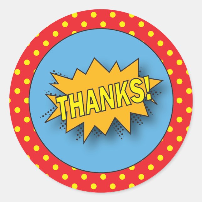 Superhero |  Favor Sticker (Front)