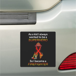 SUPERHERO...Firefighter Car Magnet