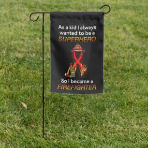 SUPERHERO...Firefighter Garden Flag