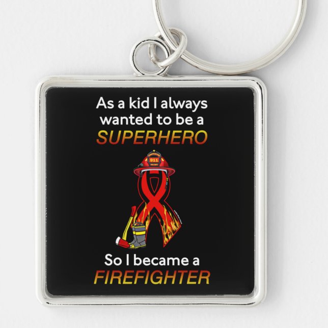 SUPERHERO...Firefighter Keychain (Front)