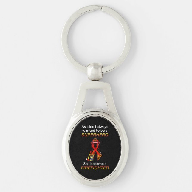 SUPERHERO...Firefighter Keychain (Front)