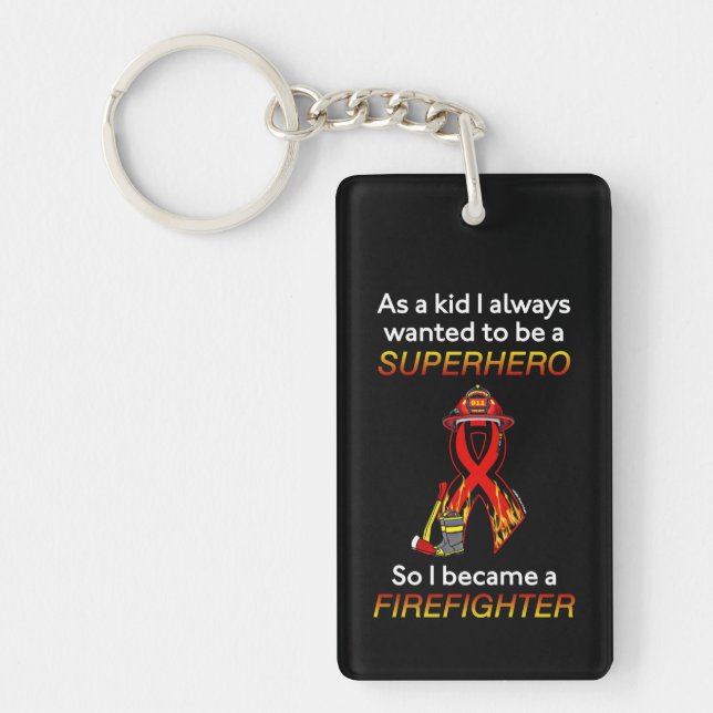 SUPERHERO...Firefighter Keychain (Front)