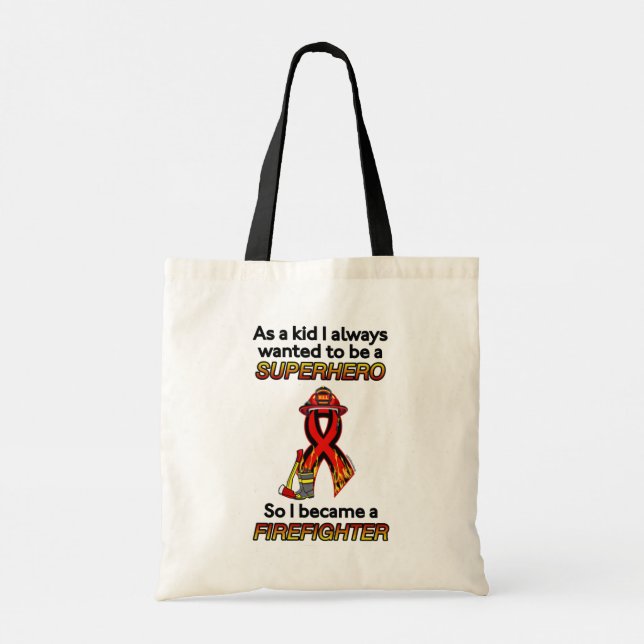 SUPERHERO...Firefighter Tote Bag (Back)