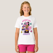Superhero Fourth Birthday Girl 4th Super Girl T-Shirt (Front Full)