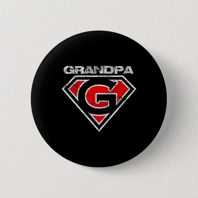Superhero Funny Gift Fathers Day Shirt  Button (Front)