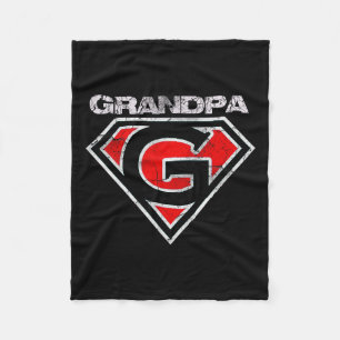 Superhero Funny Gift Fathers Day Shirt  Fleece Blanket