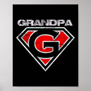 Superhero Funny Gift Fathers Day Shirt Poster