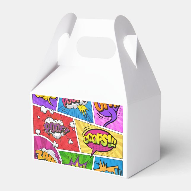 Superhero Gamer Comic book design FAVOR BOX (Front Side)