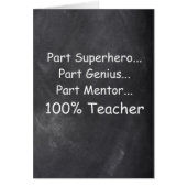 Superhero Genius Mentor Teacher Chalkboard Gift (Front)
