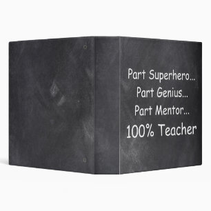 Superhero Genius Mentor Teacher Gift Idea 3 Ring Binder