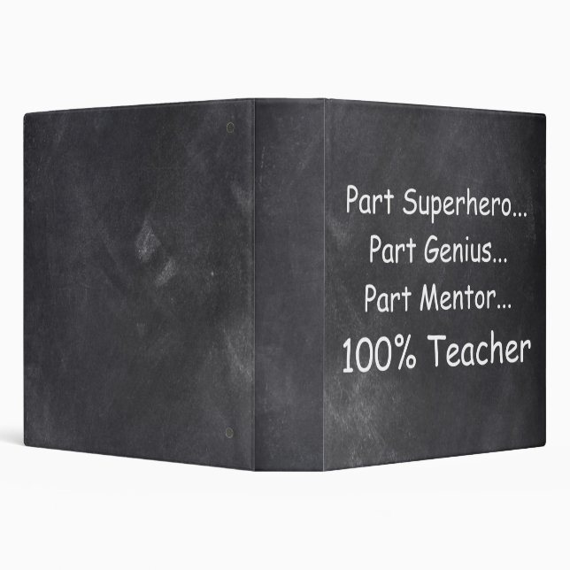 Superhero Genius Mentor Teacher Gift Idea 3 Ring Binder (Background)