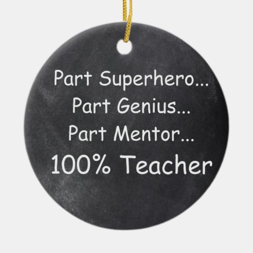 Superhero Genius Mentor Teacher Gift Idea Ceramic Ornament