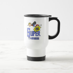 Superhero Girl 3rd Birthday Tshirts and Gifts Travel Mug