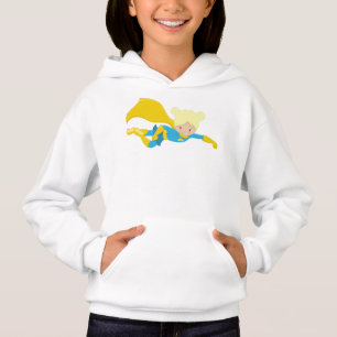 Superhero Girl, Blonde Hair, Hero, Yellow Cape Hoodie