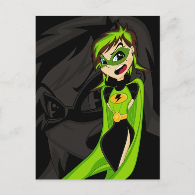 Superhero Girl Postcard (Front)