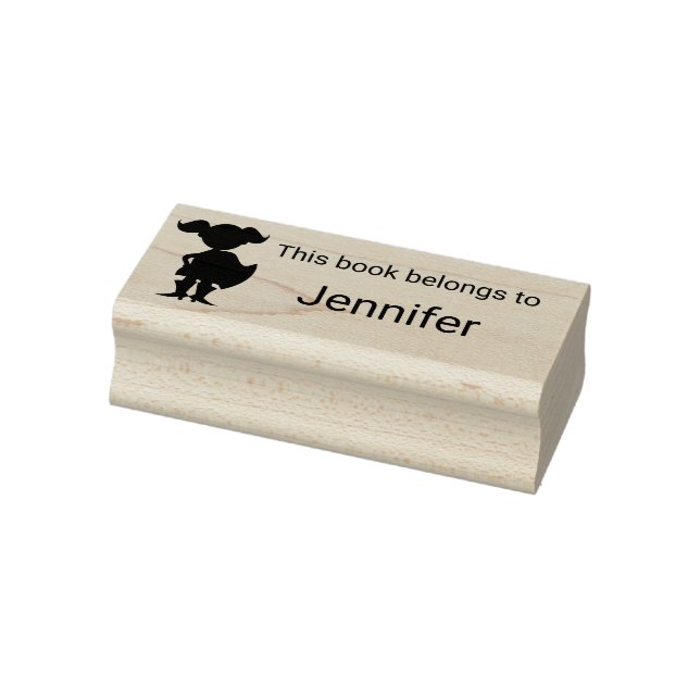 Superhero Girl This Book Belongs to Personalized Rubber Stamp (Stamp)