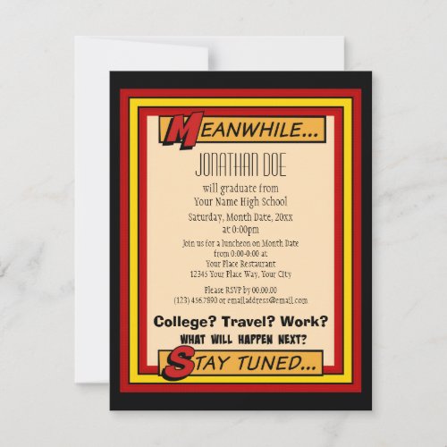 Superhero Graduate Invitation