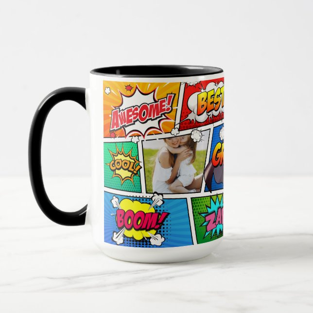 Superhero Grandmother's Day Comic Book Mug (Left)