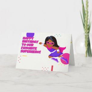 Superhero Happy Birthday, 5"x7", Folded Card