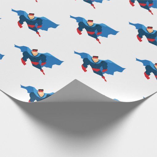 Superhero in Action Wrapping Paper | Zazzle