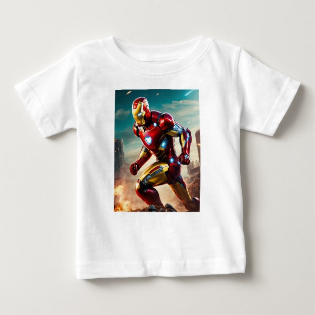 Superhero Ironman Kids' T-Shirt (Front)